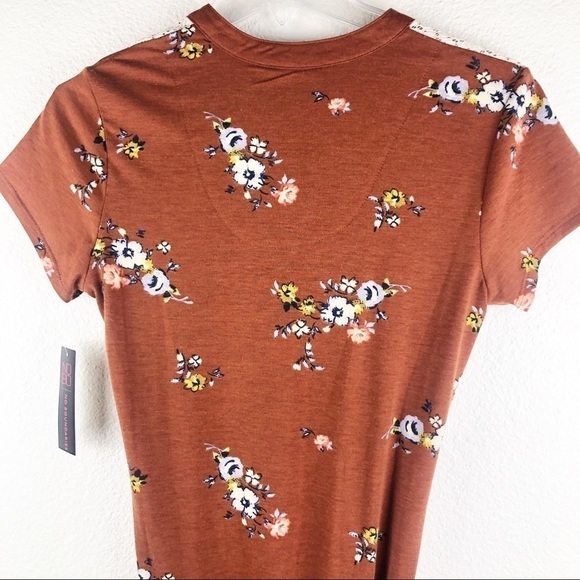 Juniors No Boundaries Boho Brown Floral Dress Size Medium! - Picture 5 of 7